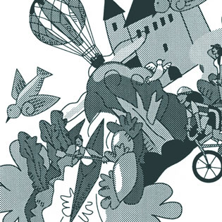 Paradores Nacionales, ilustración de Montse Noguera